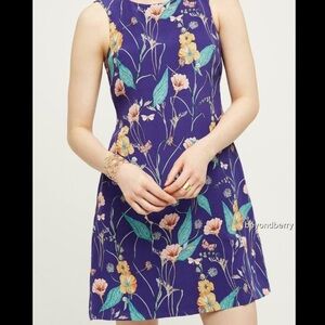 Anthropologie HD in Paris 100% silk Floral Mini Dress